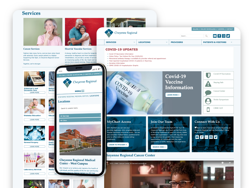 Modernized Hospital Website Architecture and Design