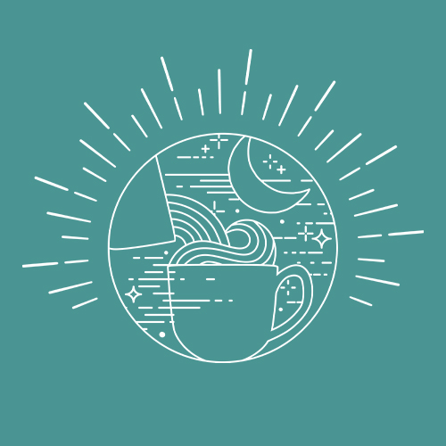 White Baboa Coffee Roasters icon on a teal background