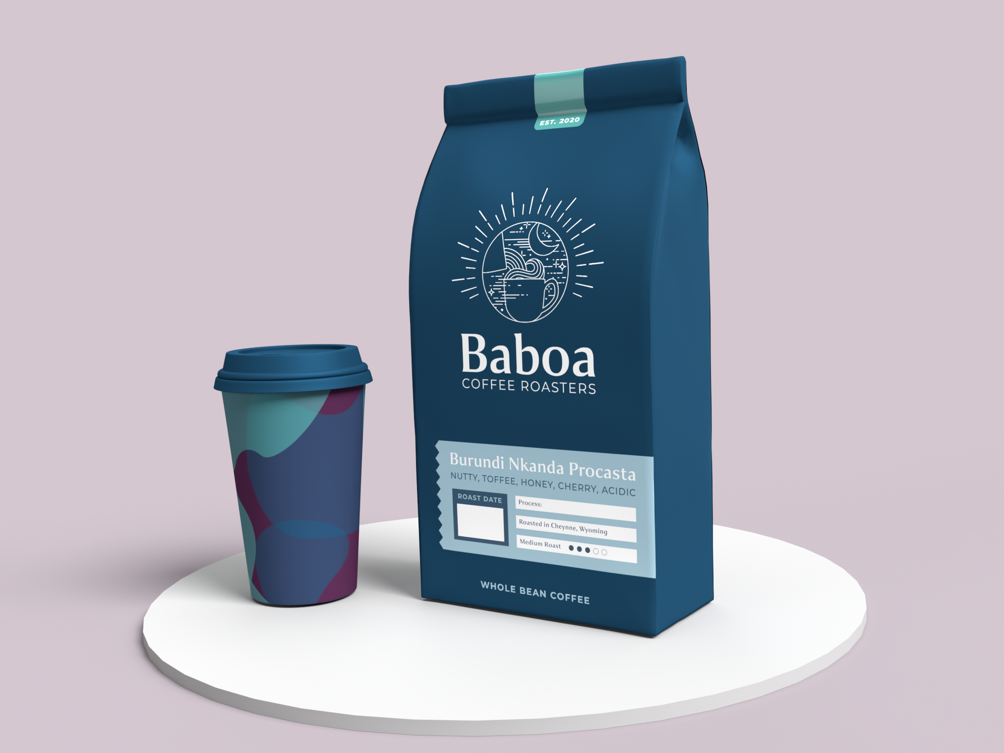 White Baboa Coffee Roasters coffee bean package