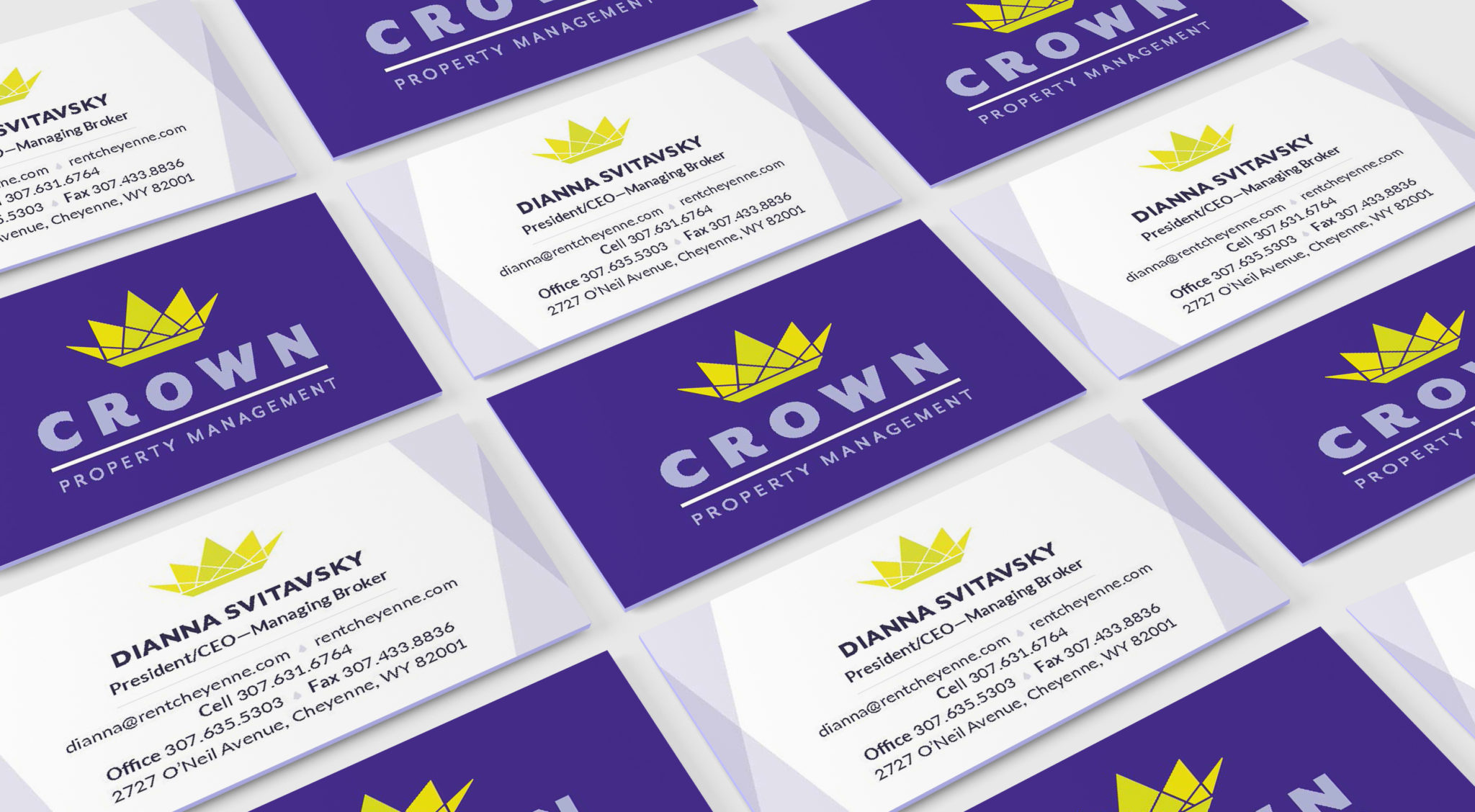 Crown Property Management business cards
