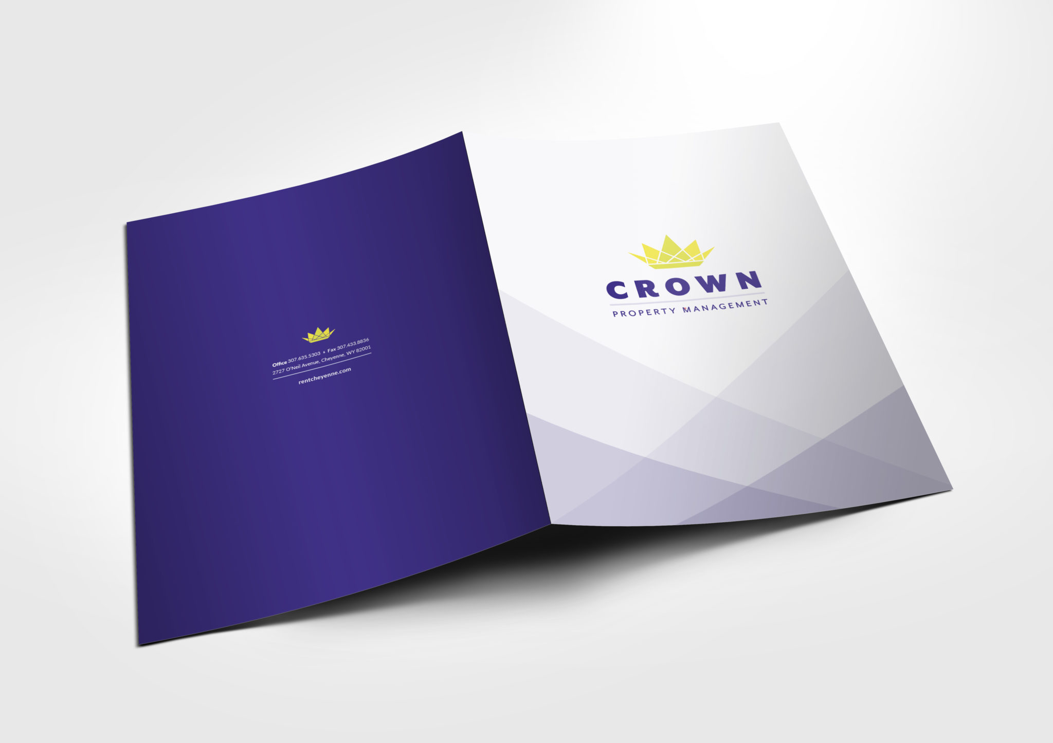Crown Property Management folder with white background
