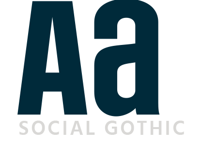 Aa Social Gothic font