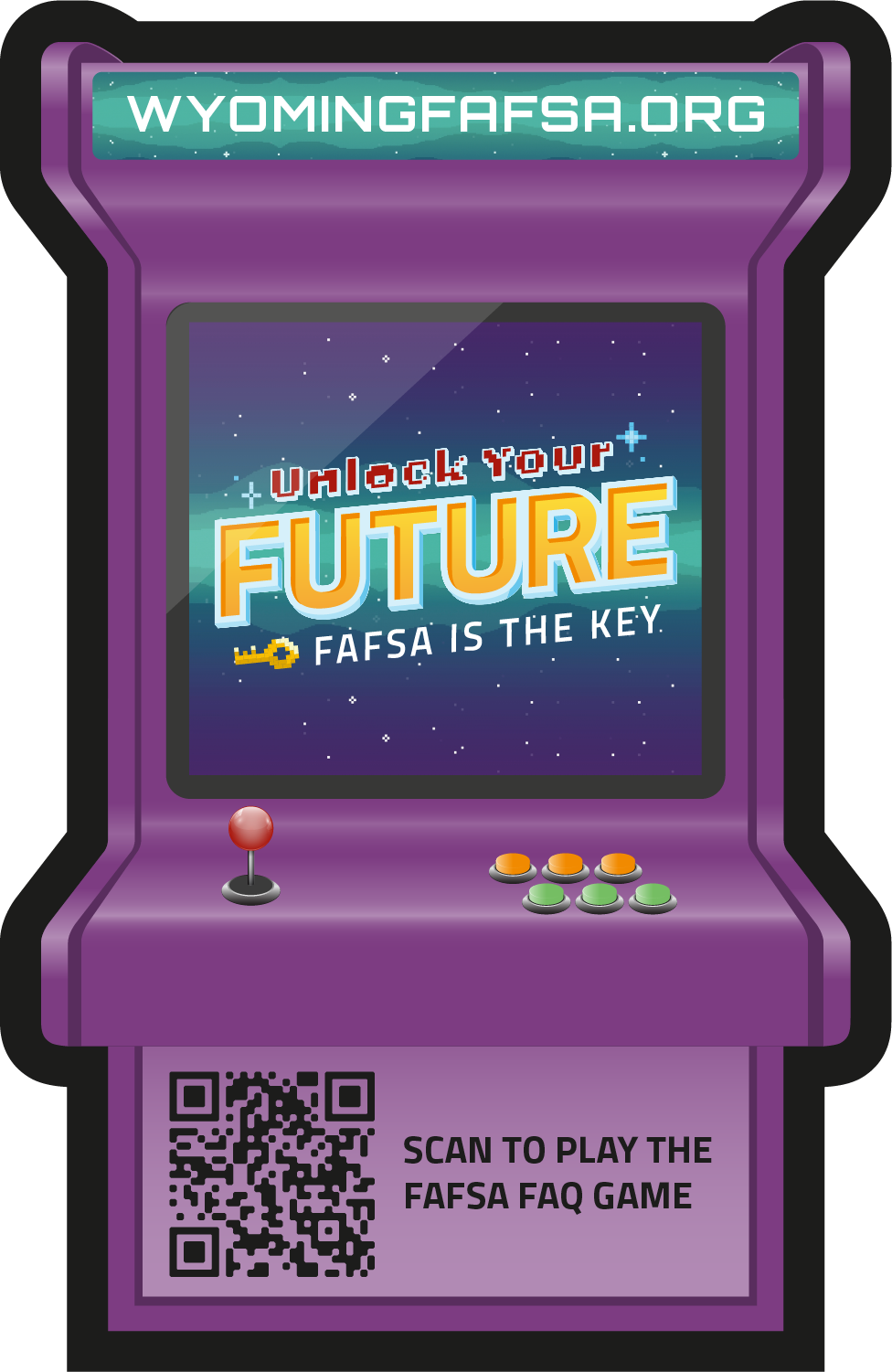 Arcade machine sticker for FAFSA